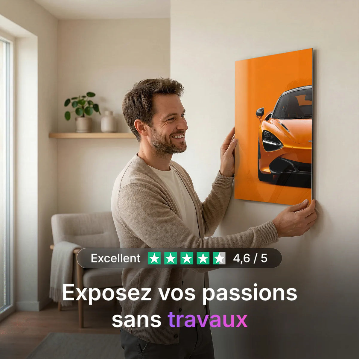 Tableau McLaren 720S — Signature | en Métal Format A3