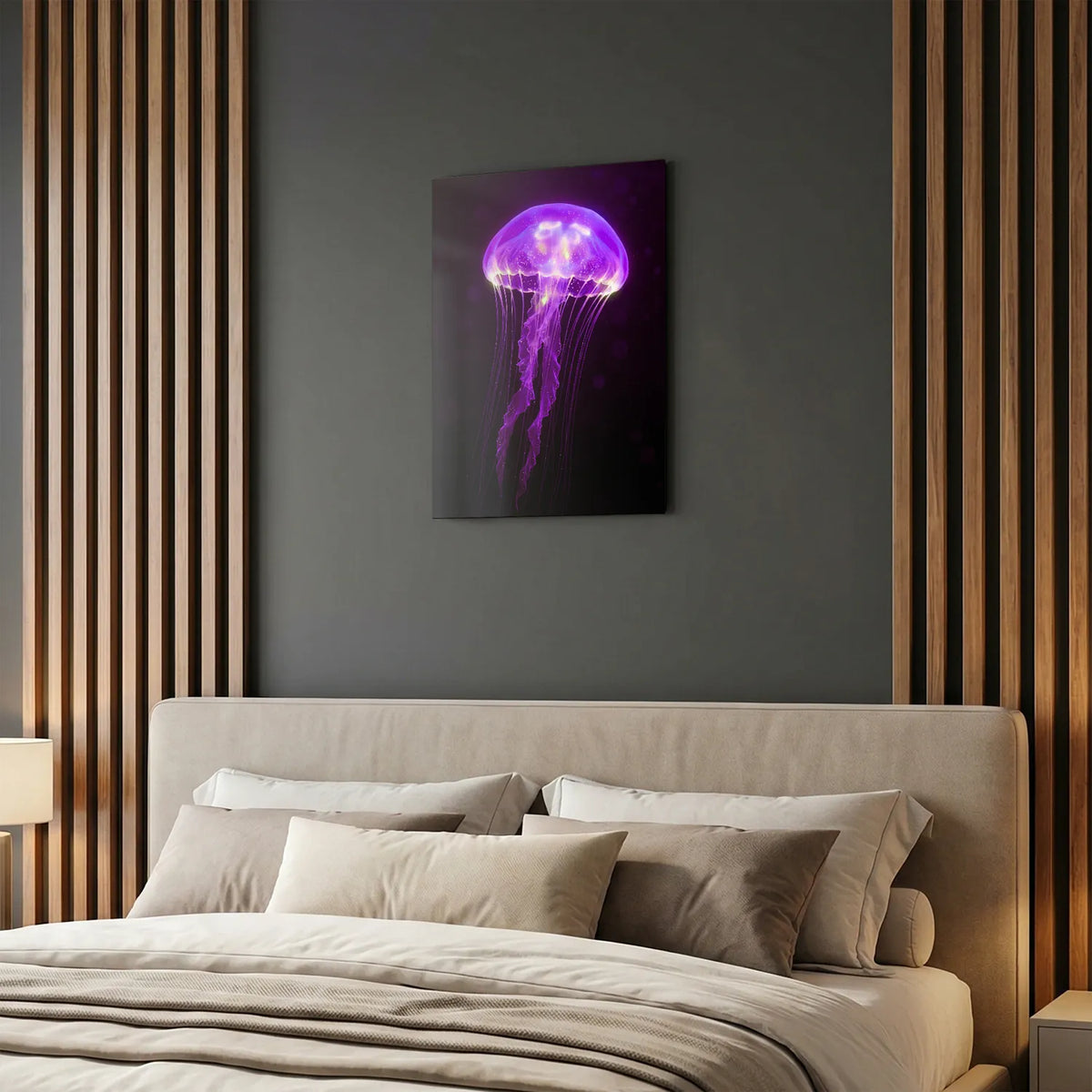 Tableau Méduse Violette | en Métal Format A3