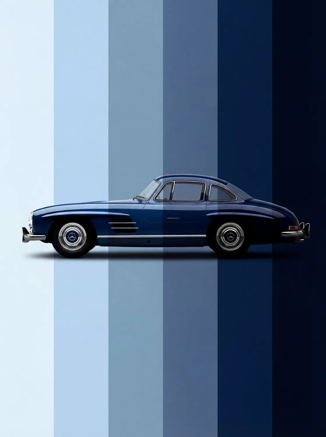 Tableau Mercedes Benz 300 SL Gullwing — Dégradé | en Métal Format A3