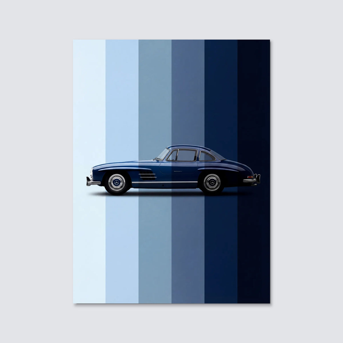 Tableau Mercedes Benz 300 SL Gullwing — Dégradé | en Métal Format A3