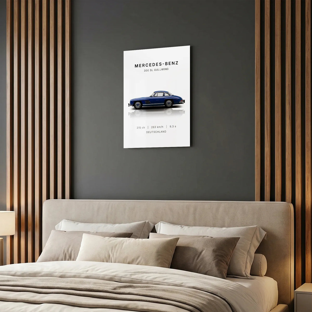 Tableau Mercedes Benz 300 SL Gullwing — Performances | en Métal Format A3