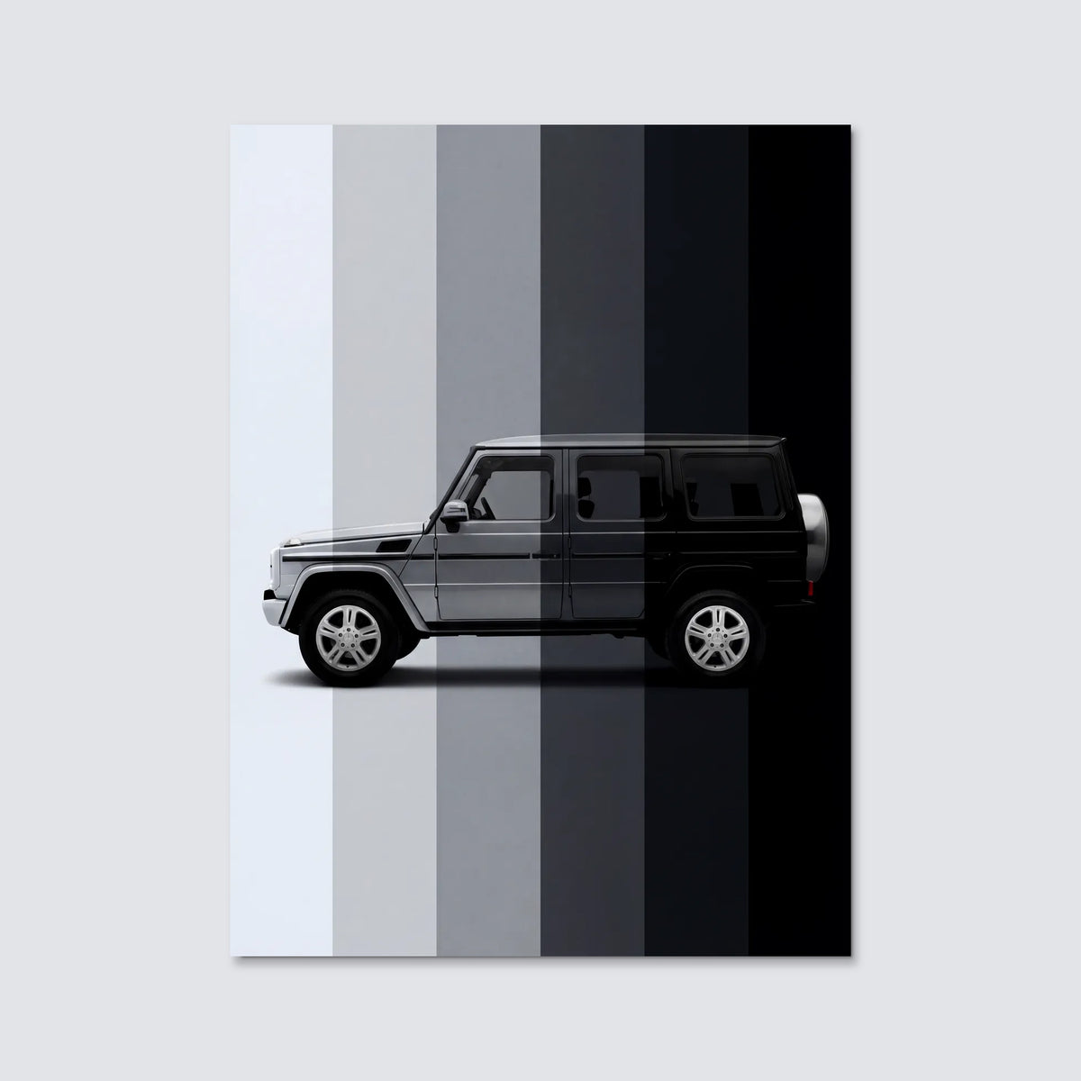 Tableau Mercedes Classe G — Dégradé | en Métal Format A3