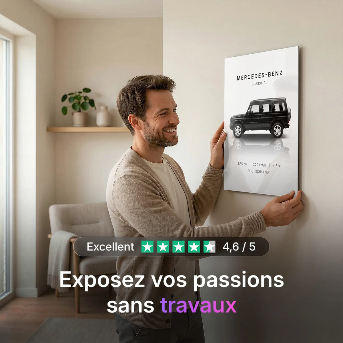 Tableau Mercedes classe G — Performances | en Métal Format A3