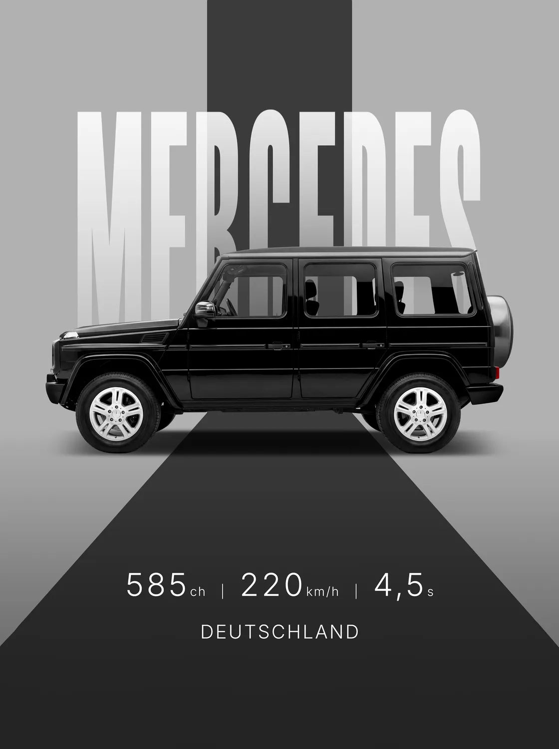 Tableau Mercedes classe G — Studio | en Métal Format A3