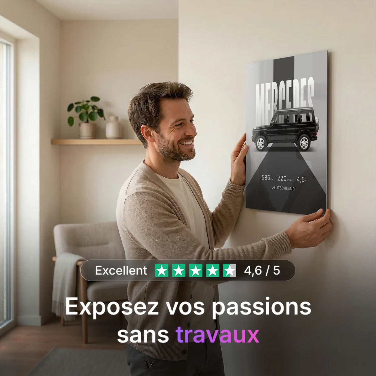 Tableau Mercedes classe G — Studio | en Métal Format A3