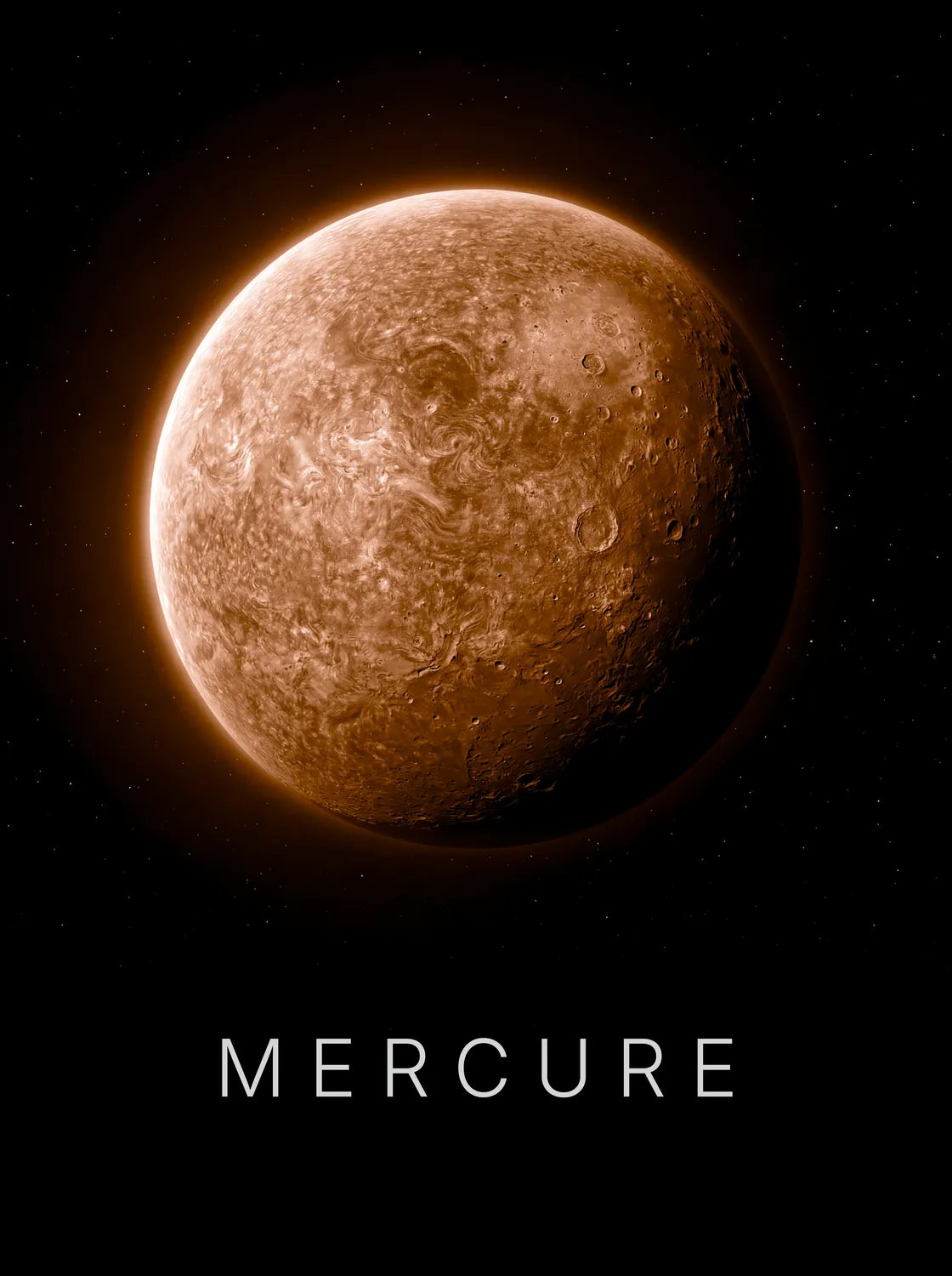 Tableau Mercure | en Métal Format A3