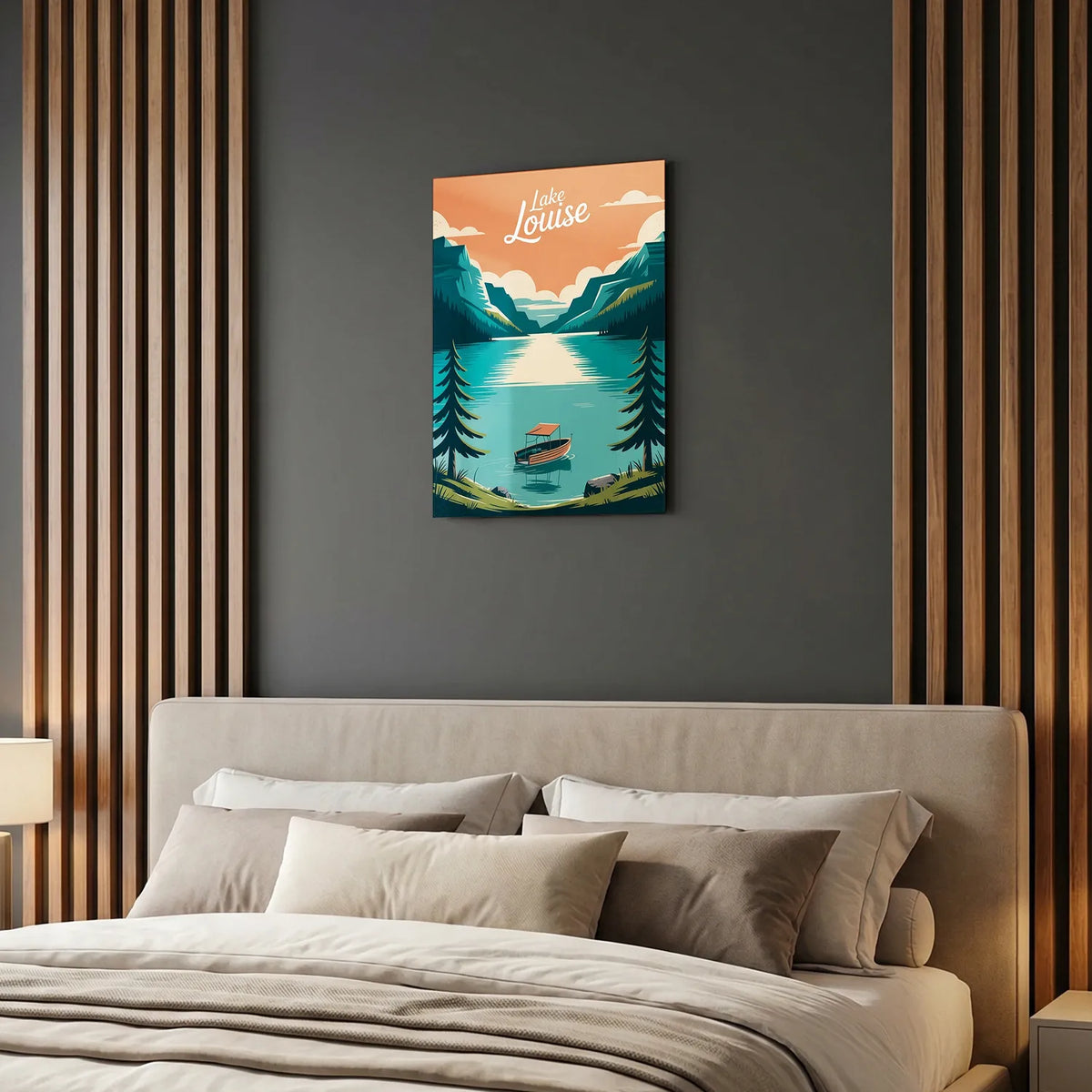 Tableau Lake Louise Canada - Illustration | en Métal Format A3