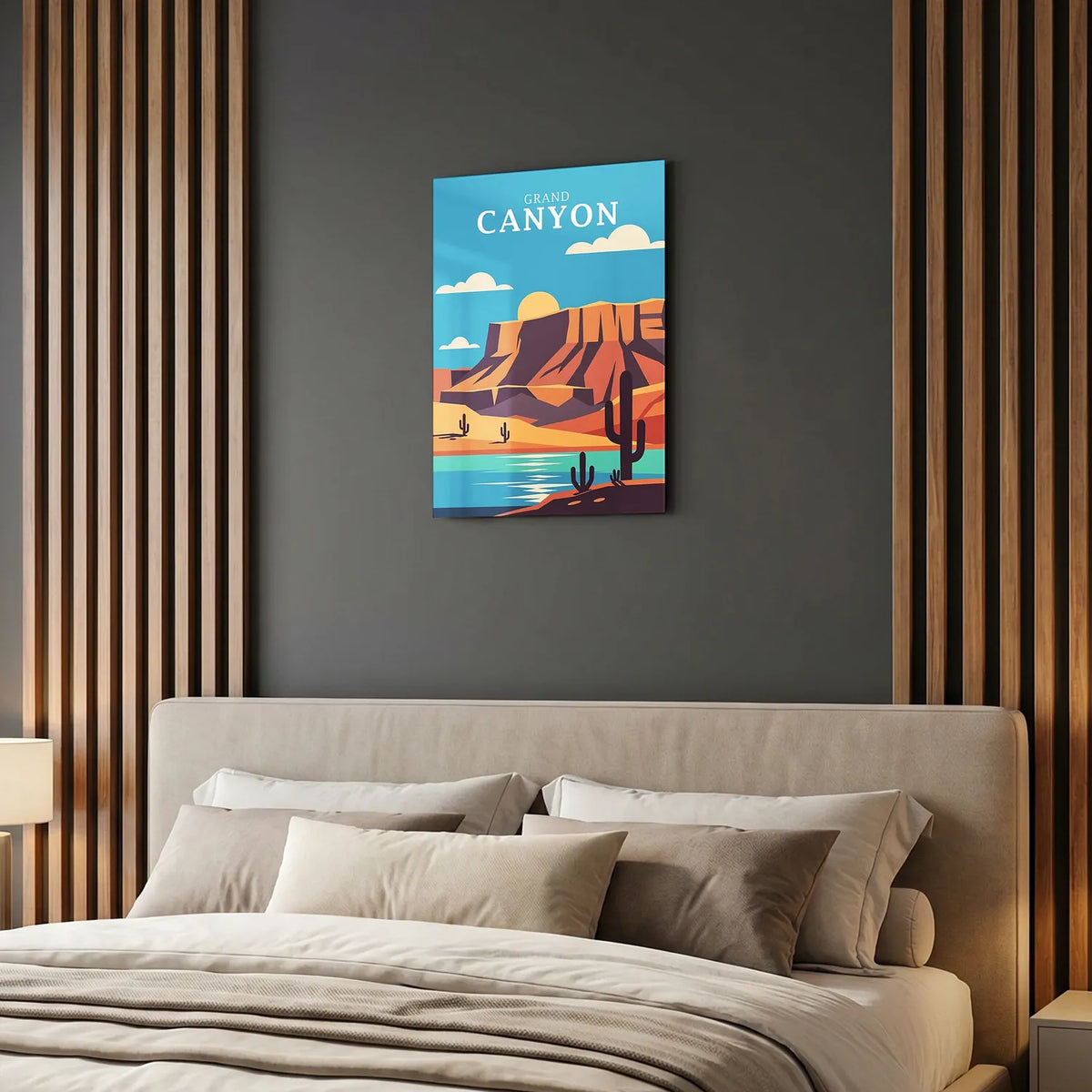 Tableau U.S. Grand Canyon - Illustration | en Métal Format A3
