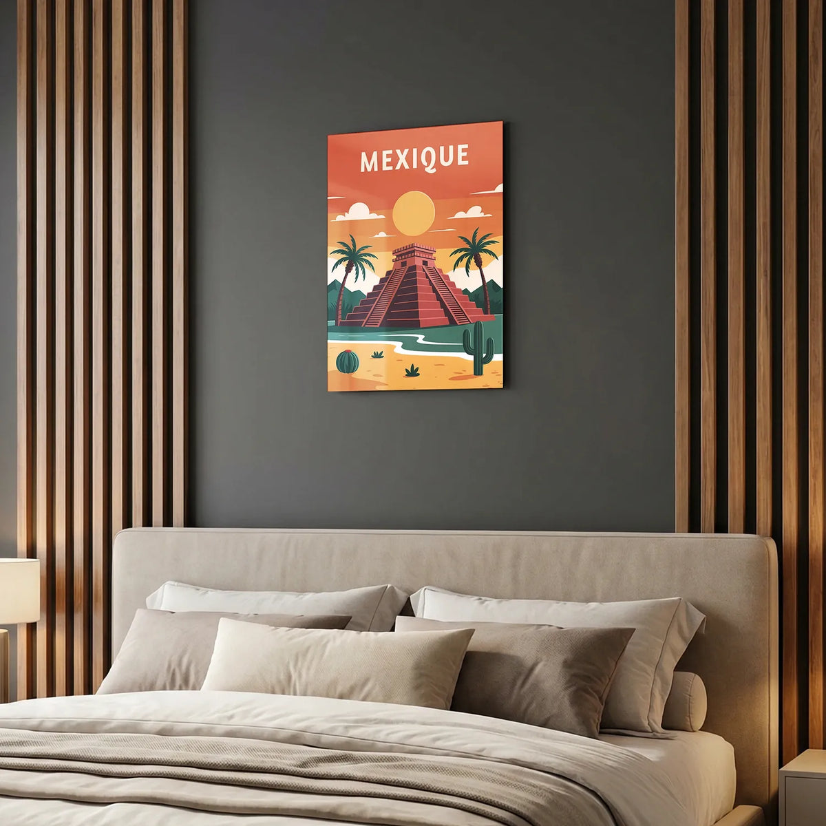 Tableau Mexique - Illustration | en Métal Format A3