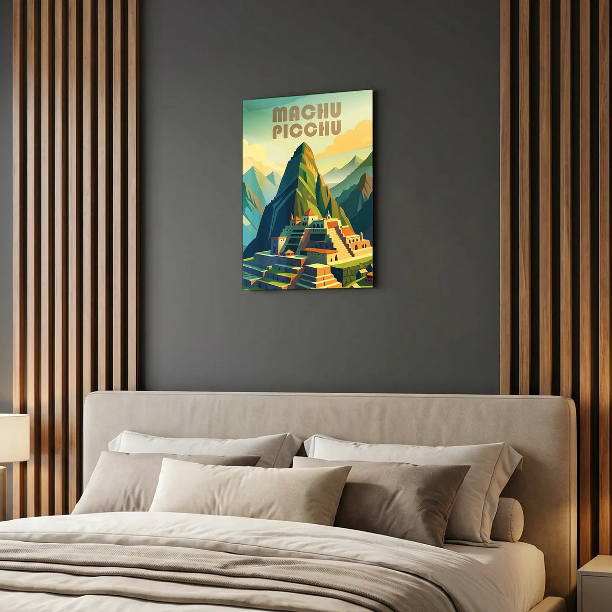Tableau Machu Picchu - Illustration | en Métal Format A3