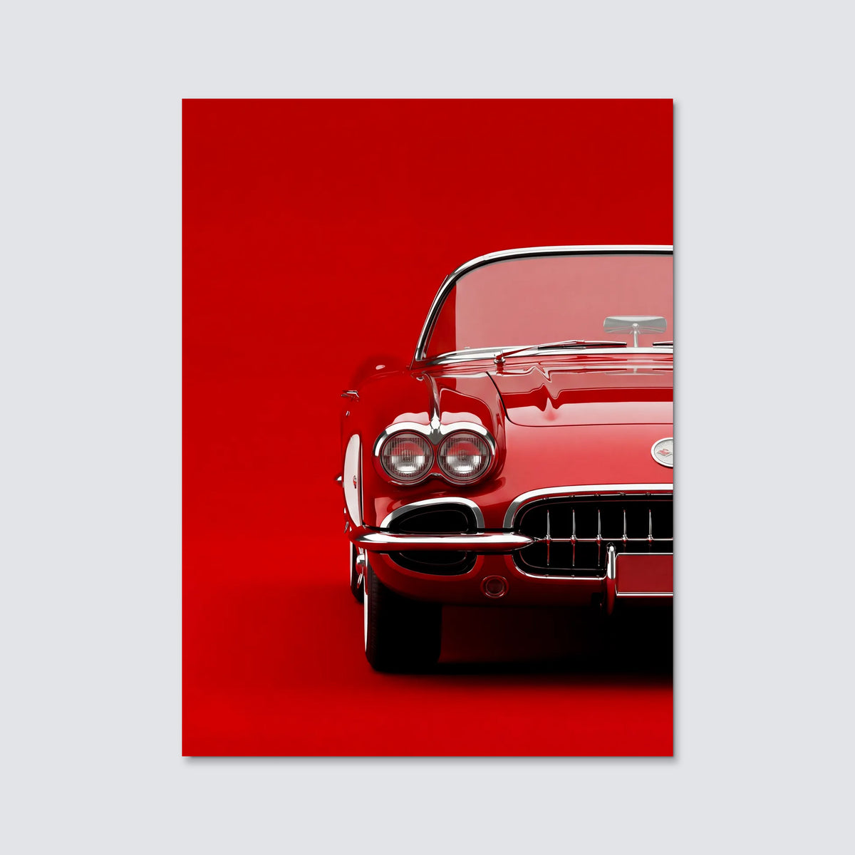 Tableau Corvette C1 1958 — Signature | en Métal Format A3
