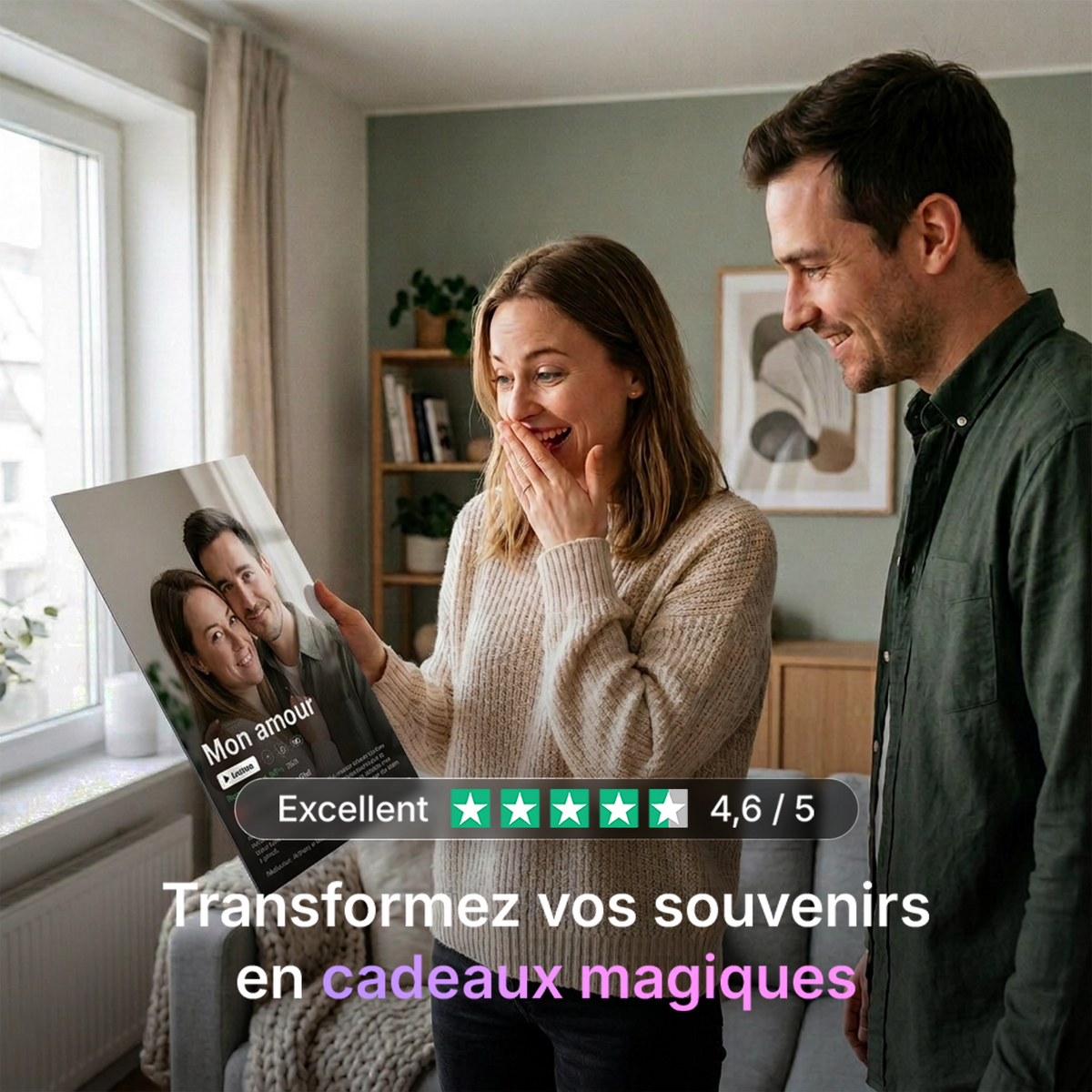 Tableau photo stylisé - Affiche de Film | en Métal Format A3
