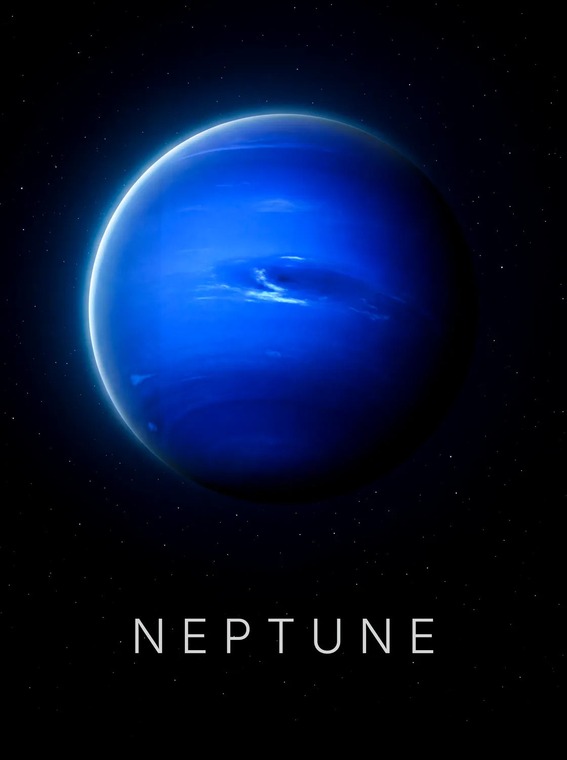 Tableau Neptune | en Métal Format A3