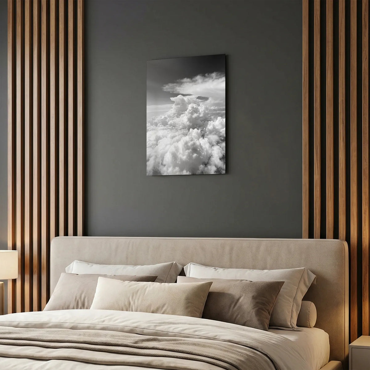 Tableau Au dessus des nuages N&B | en Métal Format A3