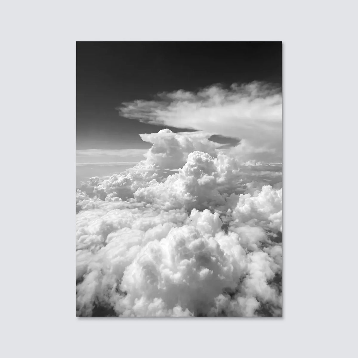 Tableau Au dessus des nuages N&B | en Métal Format A3
