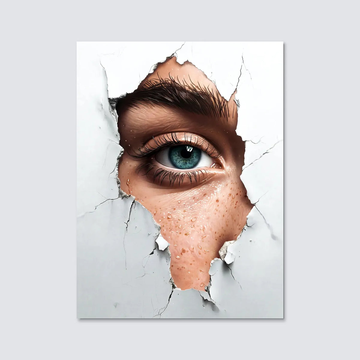 Tableau À Travers le Mur | en Métal Format A3