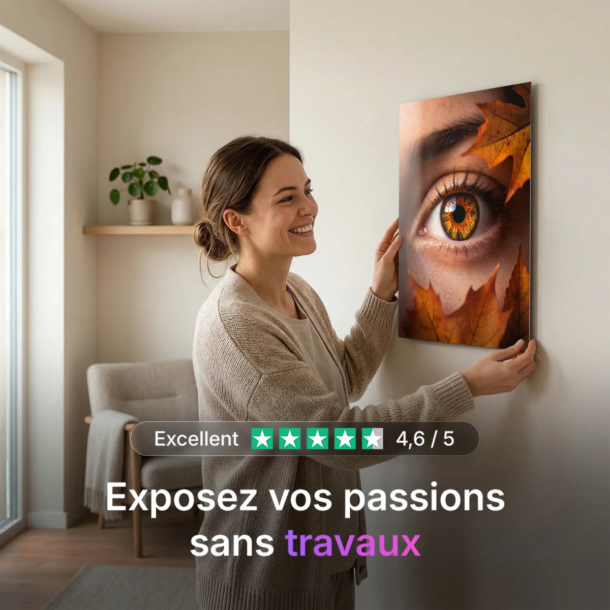 Tableau Feuillage d'automne | en Métal Format A3