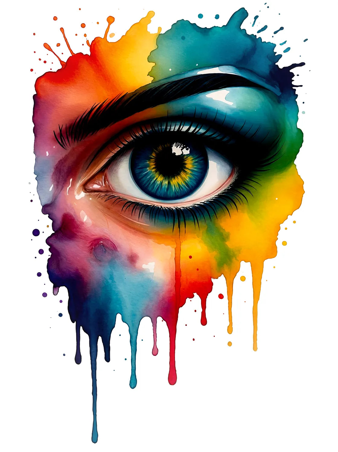Tableau Oeil peinture clair | en Métal Format A3