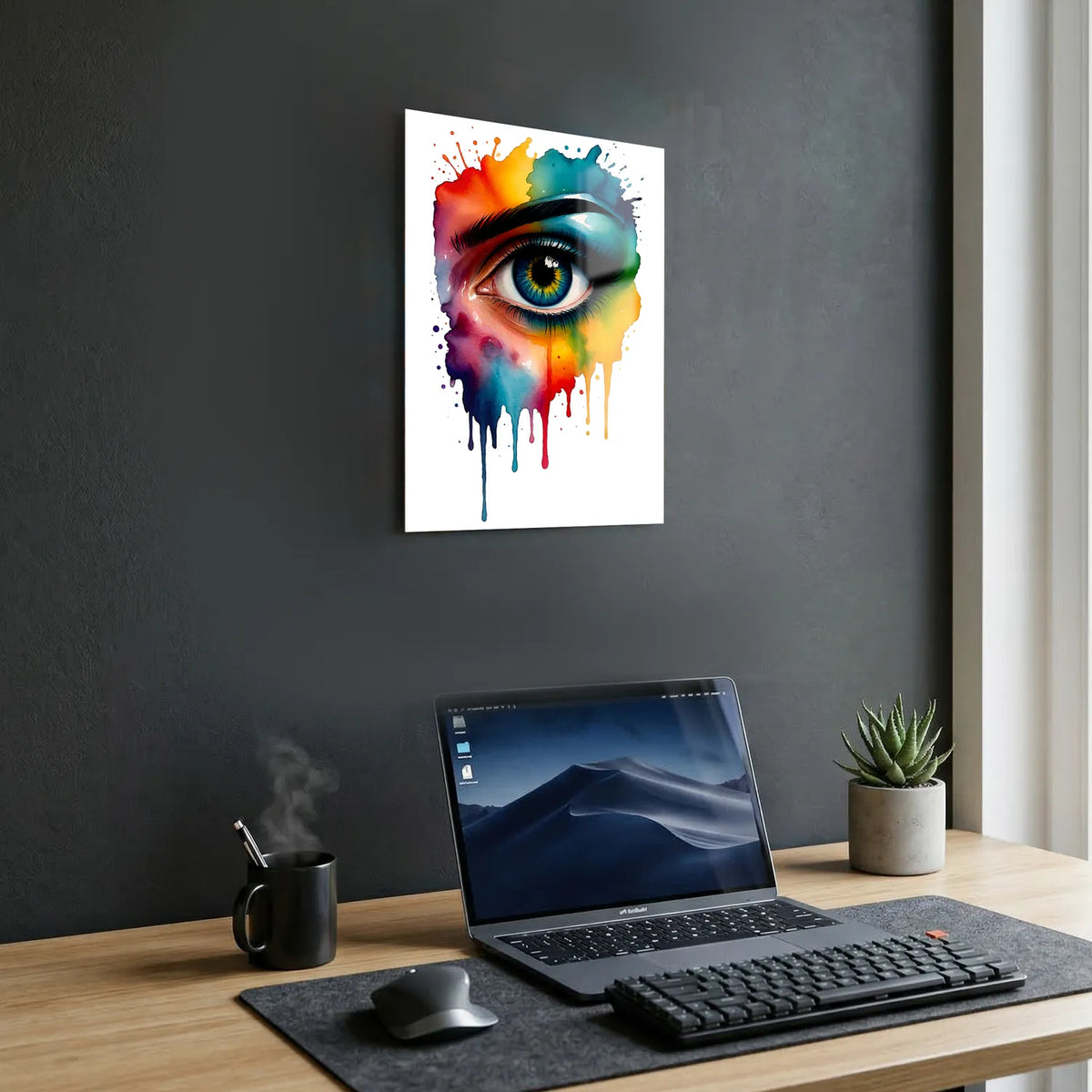 Tableau Oeil peinture clair | en Métal Format A3