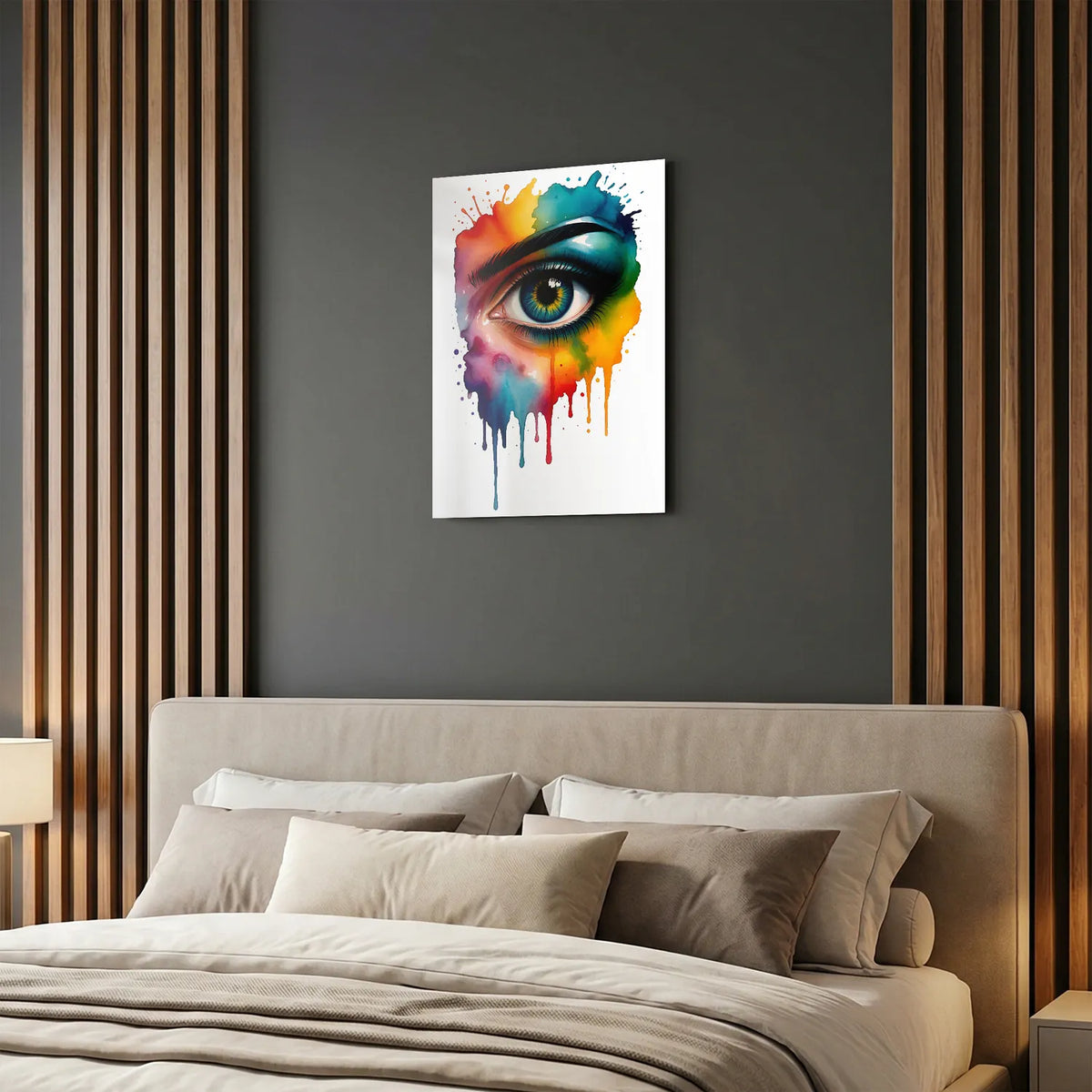 Tableau Oeil peinture clair | en Métal Format A3