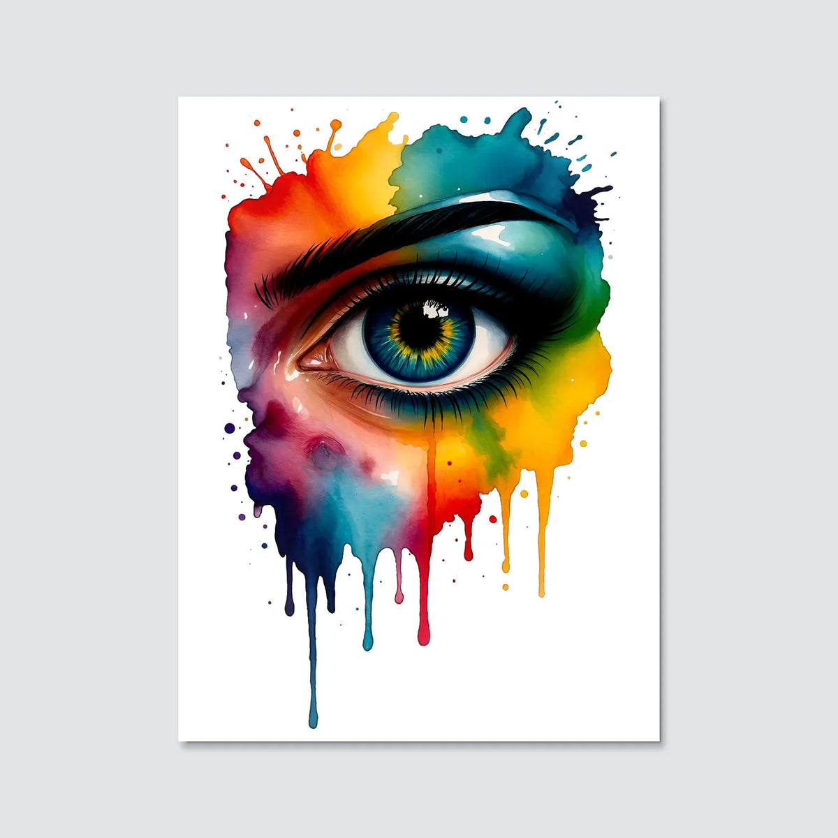 Tableau Oeil peinture clair | en Métal Format A3
