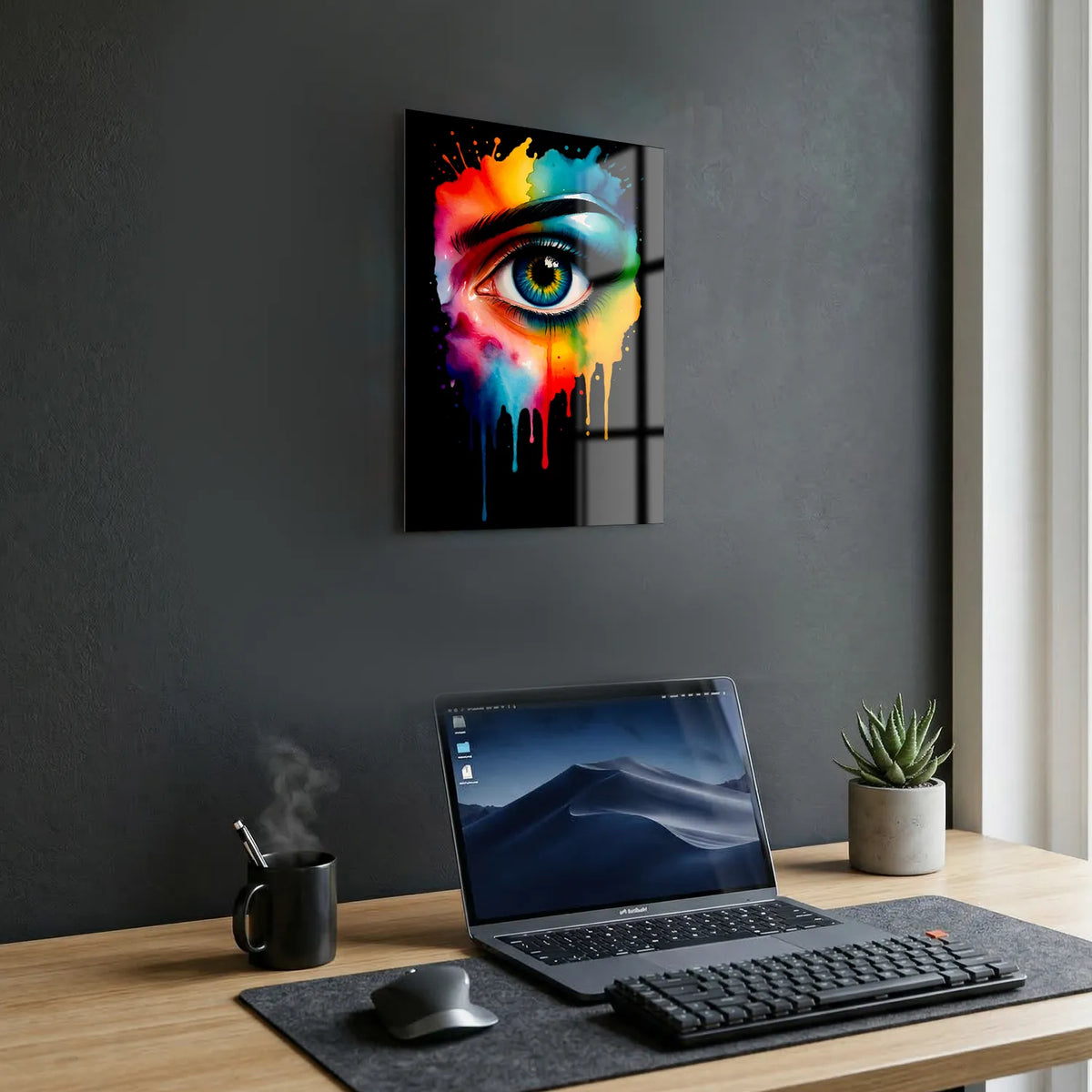 Tableau Oeil peinture sombre | en Métal Format A3