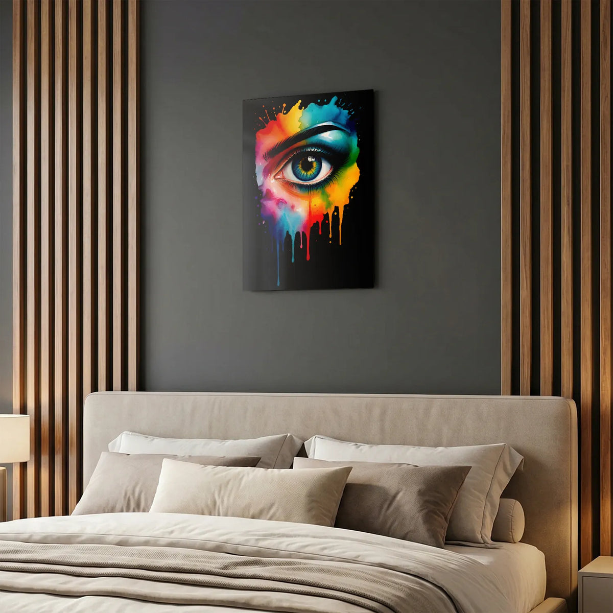 Tableau Oeil peinture sombre | en Métal Format A3