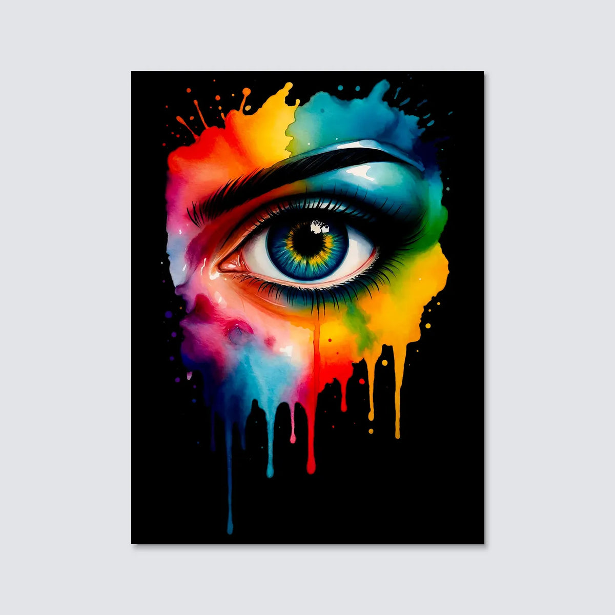 Tableau Oeil peinture sombre | en Métal Format A3