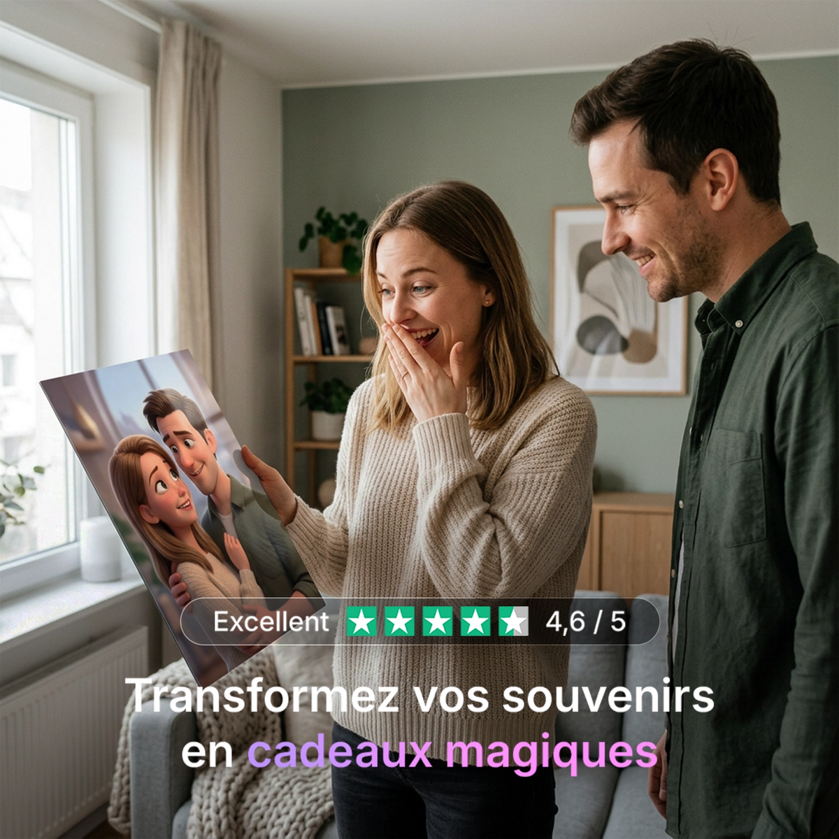 Tableau photo stylisé - Film d'animation | en Métal Format A3
