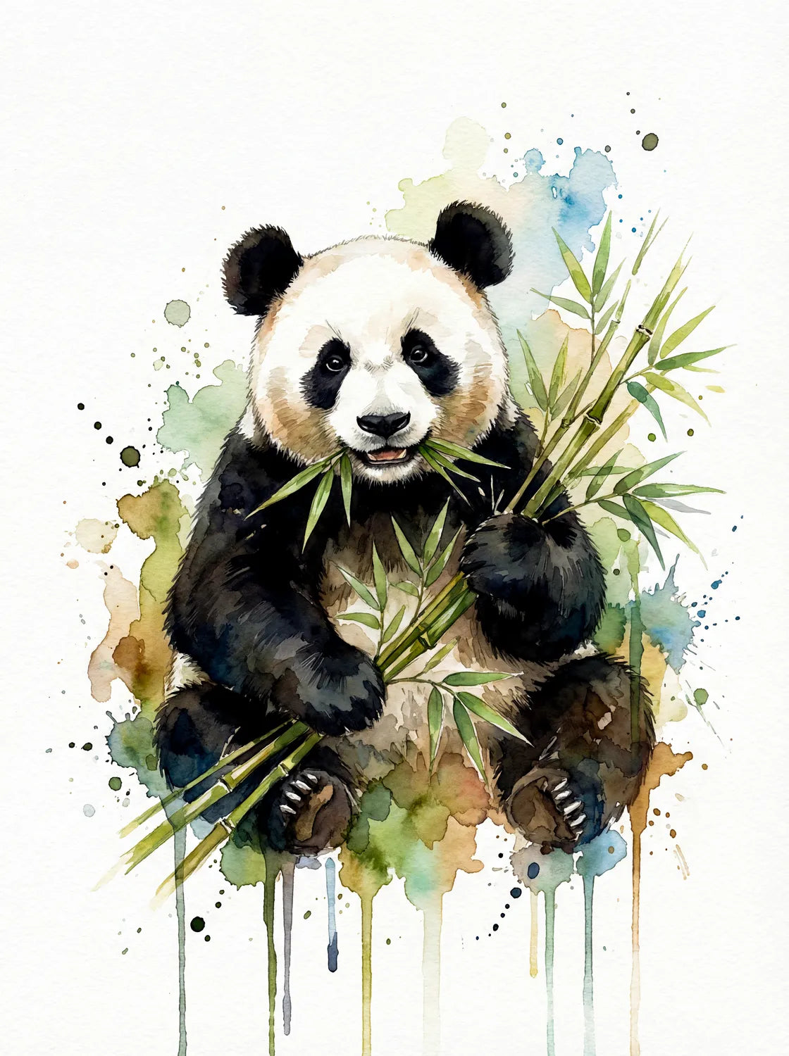 Tableau Panda Artistique | en Métal Format A3