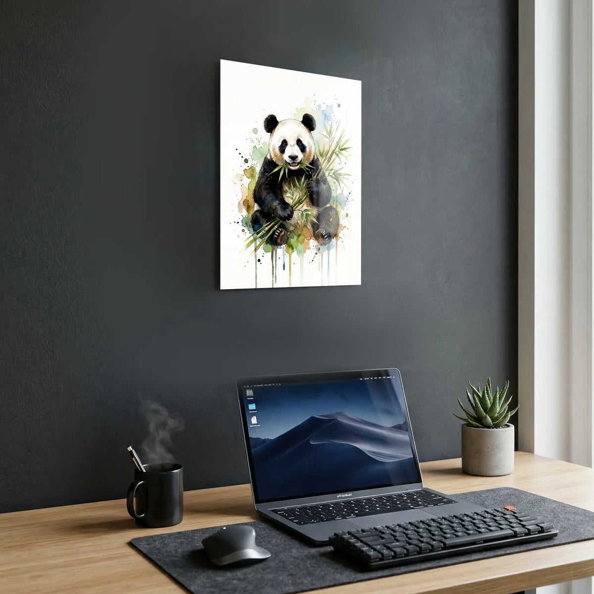 Tableau Panda Artistique | en Métal Format A3