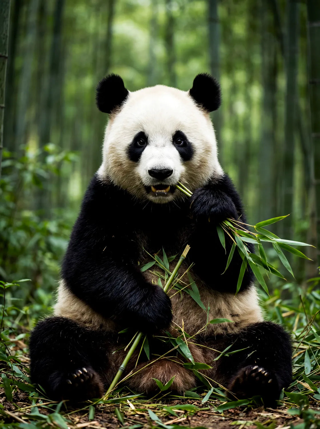 Tableau Panda Sauvage | en Métal Format A3