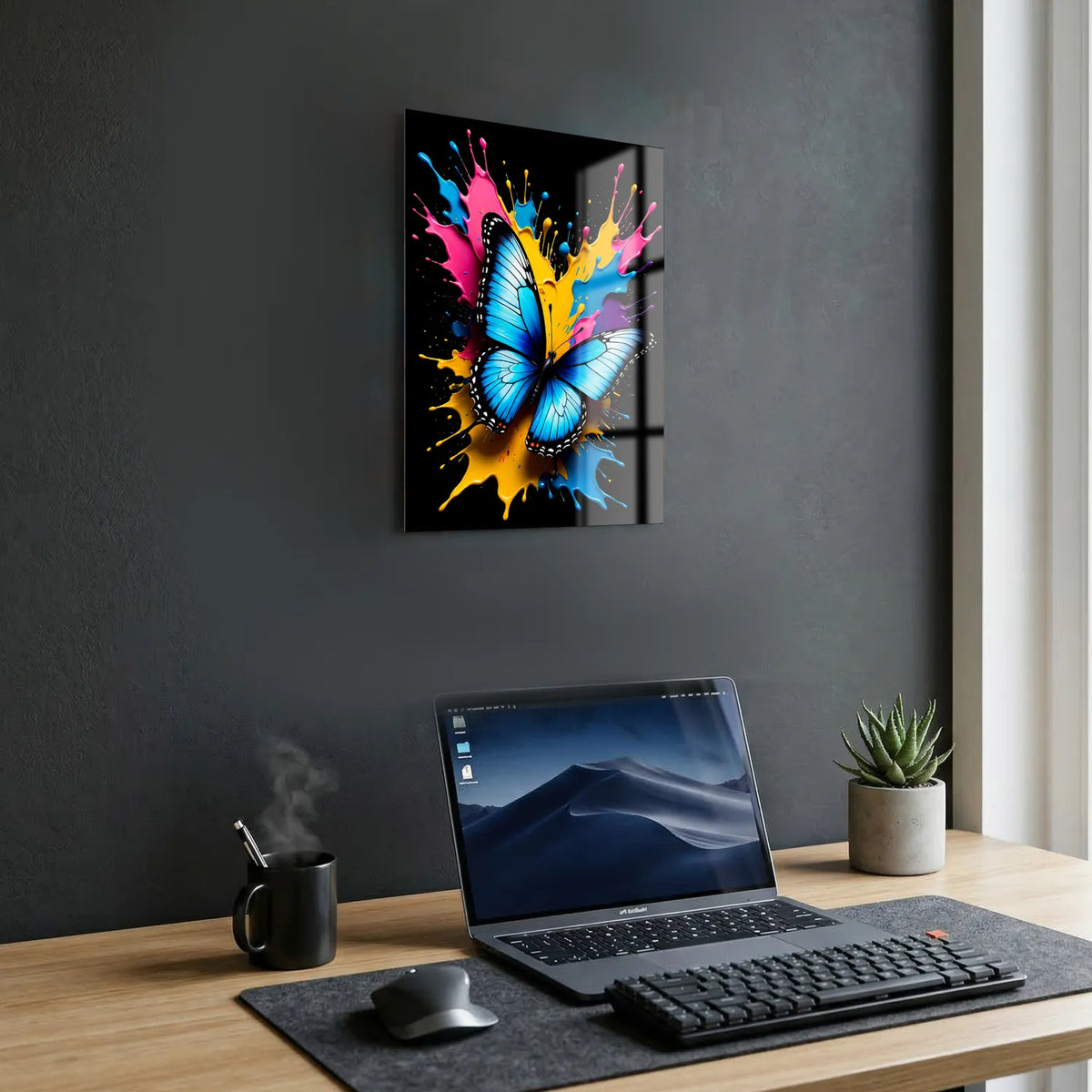 Tableau Papillon Artistique | en Métal Format A3