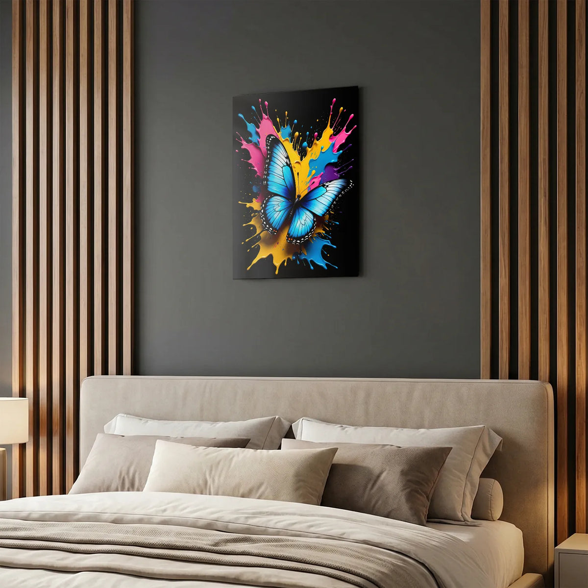 Tableau Papillon Artistique | en Métal Format A3