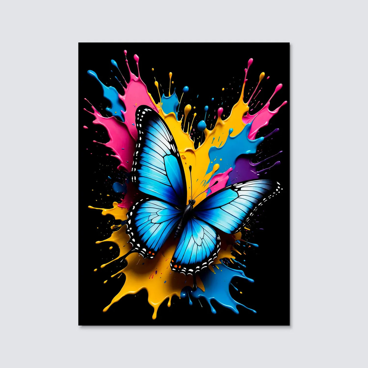 Tableau Papillon Artistique | en Métal Format A3