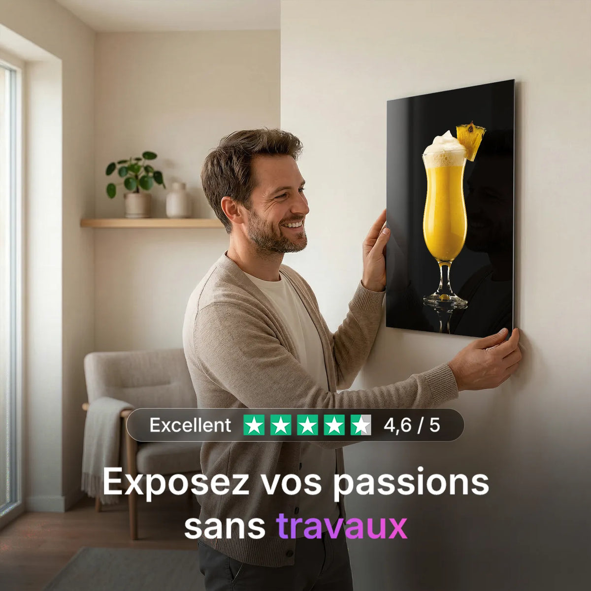 Tableau Piña Colada | en Métal Format A3