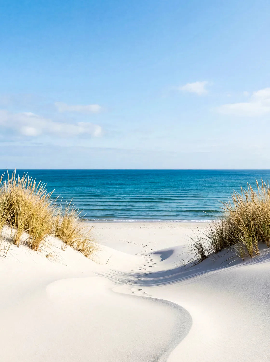Tableau Plage de sable blanc | en Métal Format A3