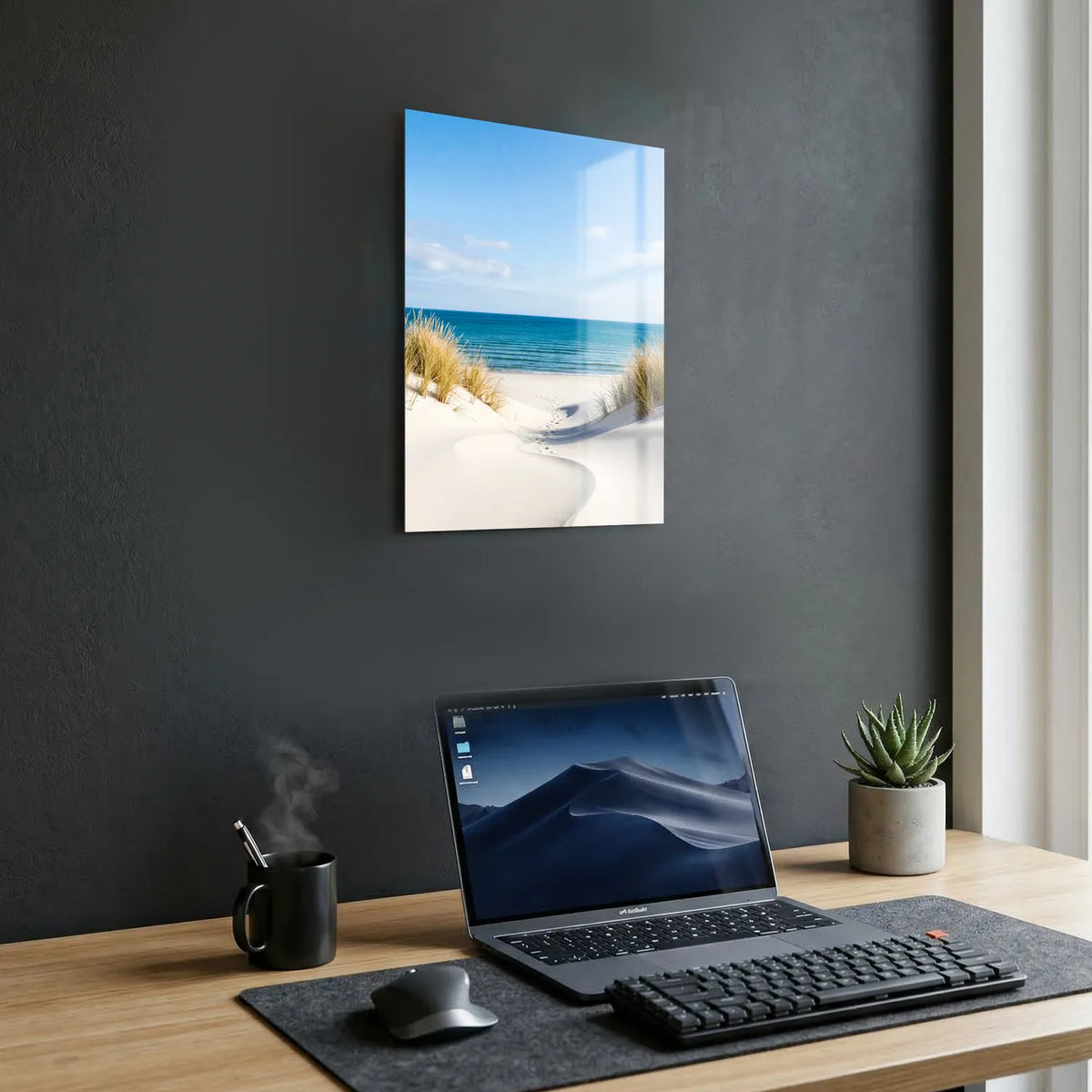 Tableau Plage de sable blanc | en Métal Format A3