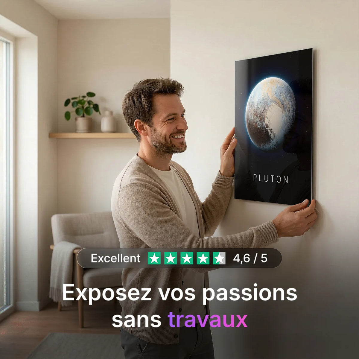 Tableau Pluton | en Métal Format A3
