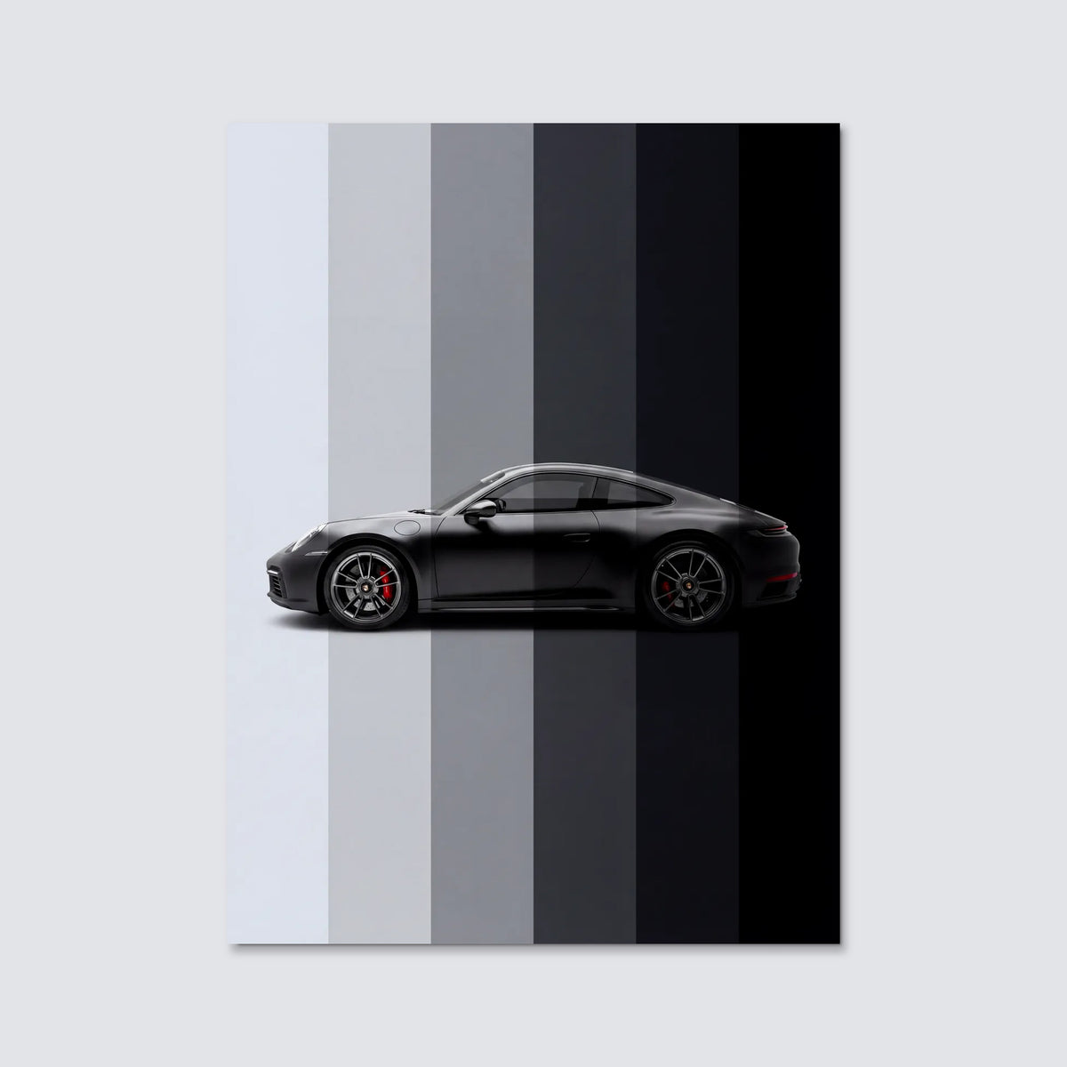 Tableau Porsche 911 Turbo S — Dégradé | en Métal Format A3