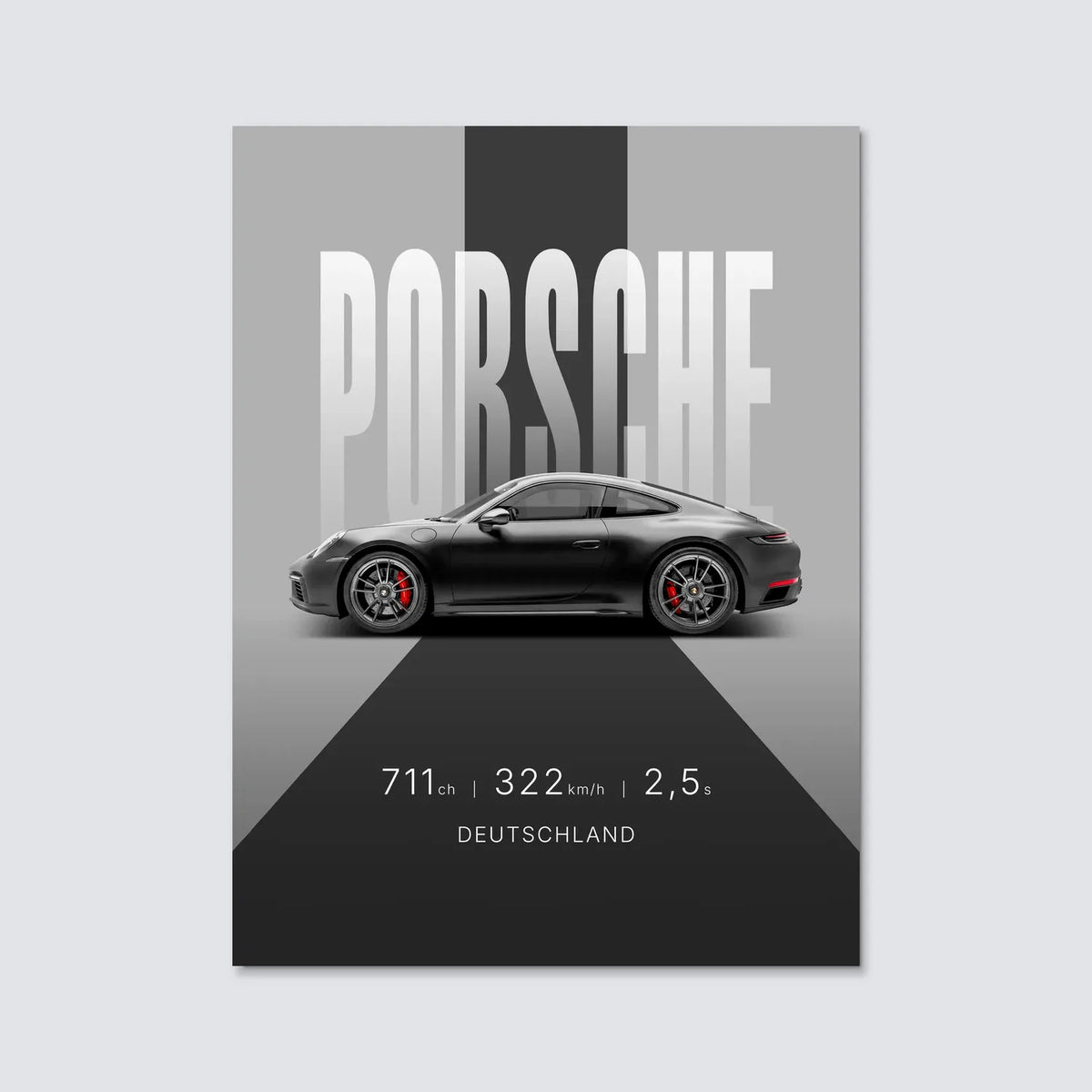 Tableau Porsche 911 Turbo S — Studio | en Métal Format A3