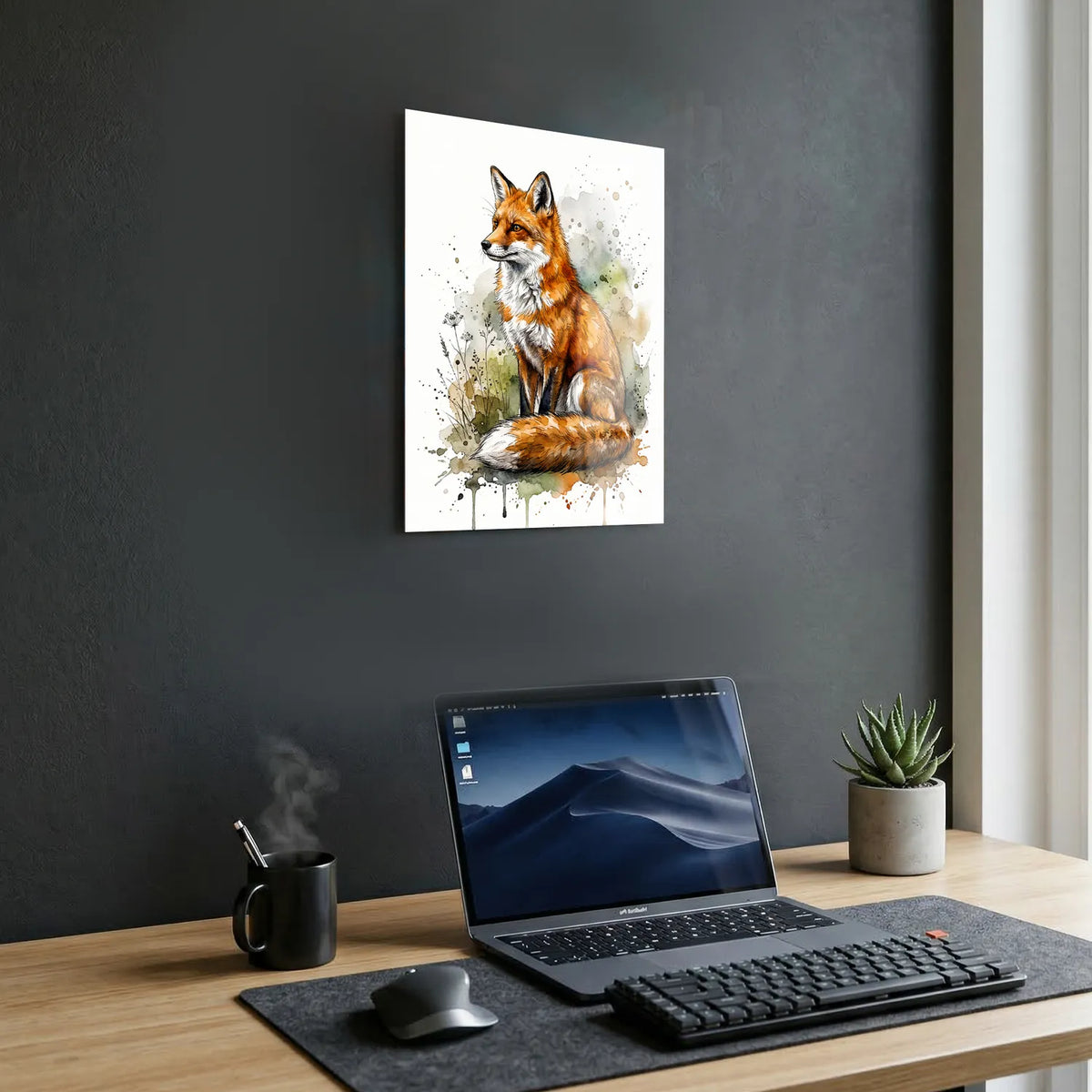 Tableau Renard Artistique | en Métal Format A3