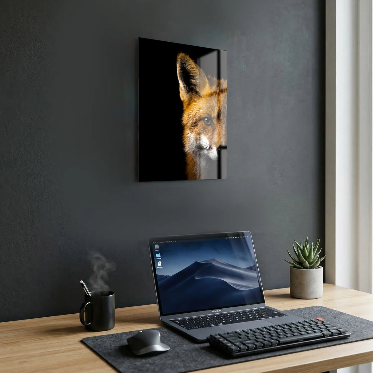 Tableau Portrait de Renard | en Métal Format A3