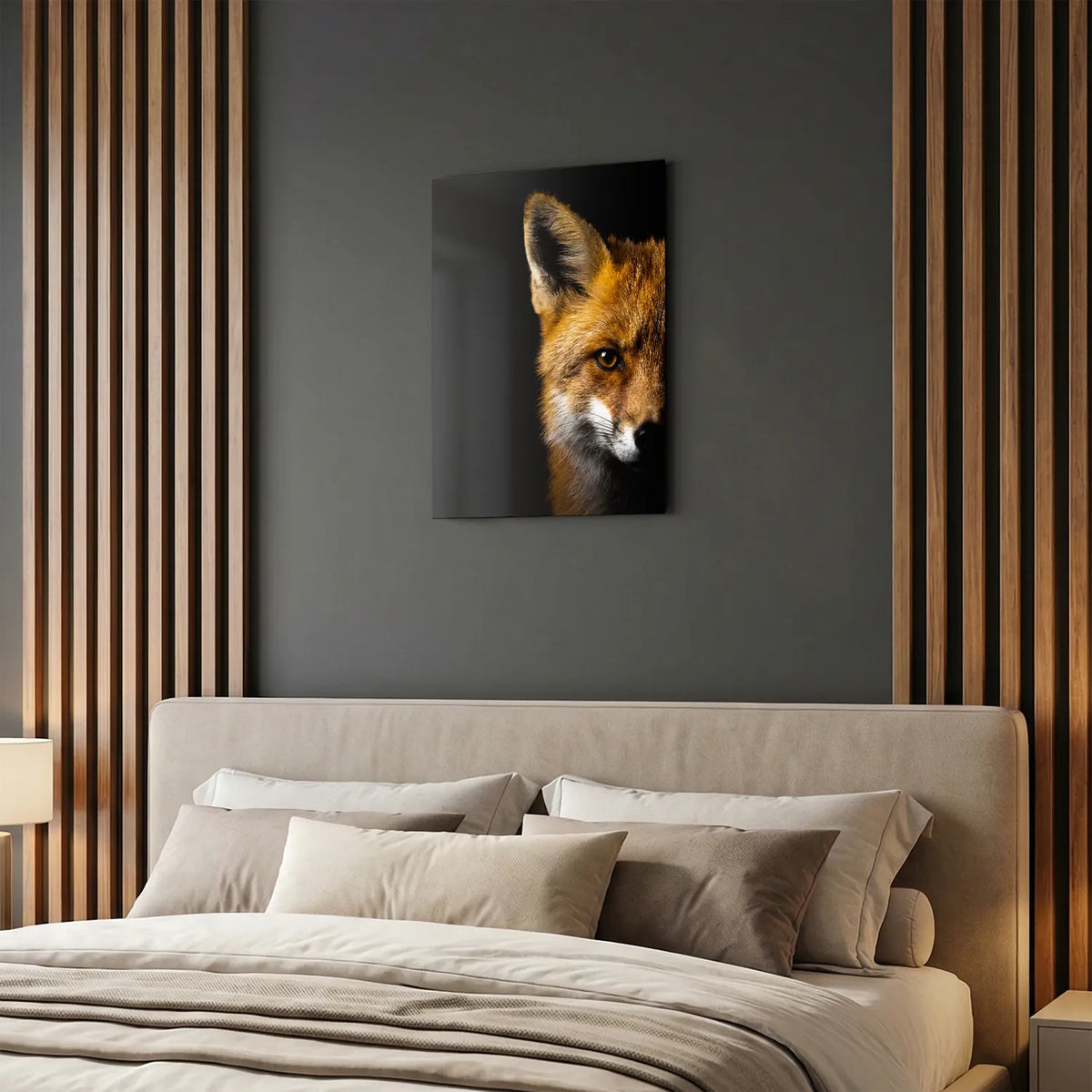 Tableau Portrait de Renard | en Métal Format A3