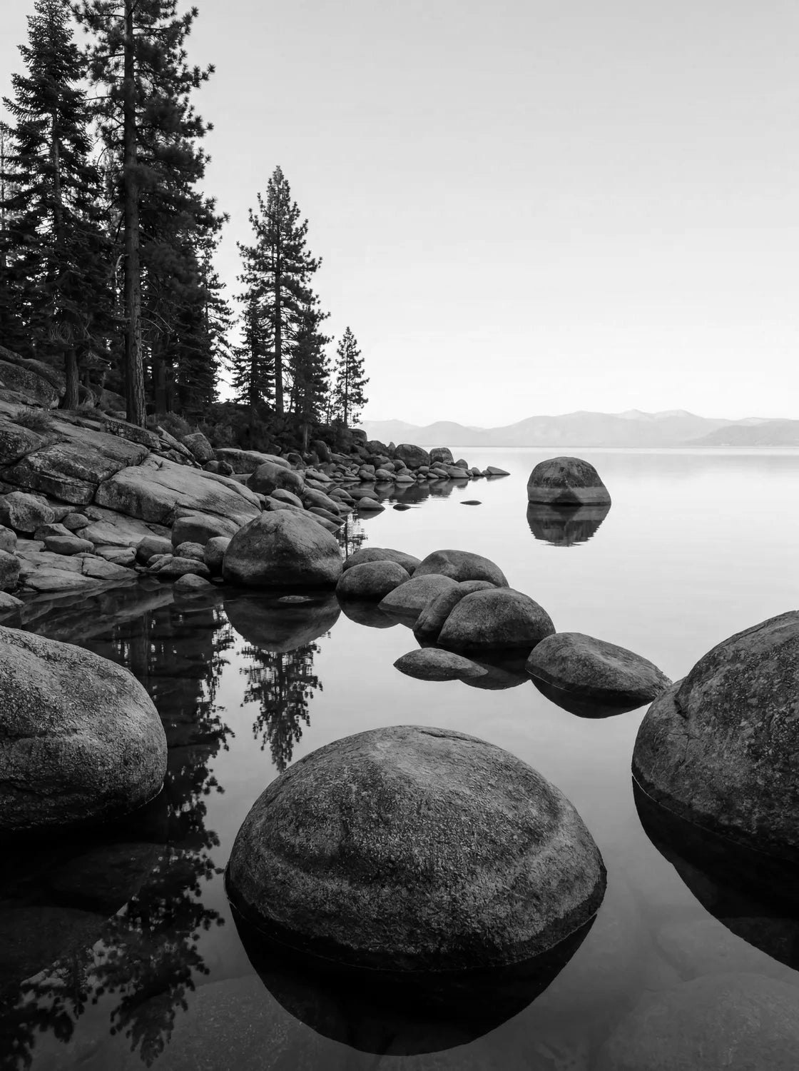 Tableau faire des ricochets N&B | en Métal Format A3