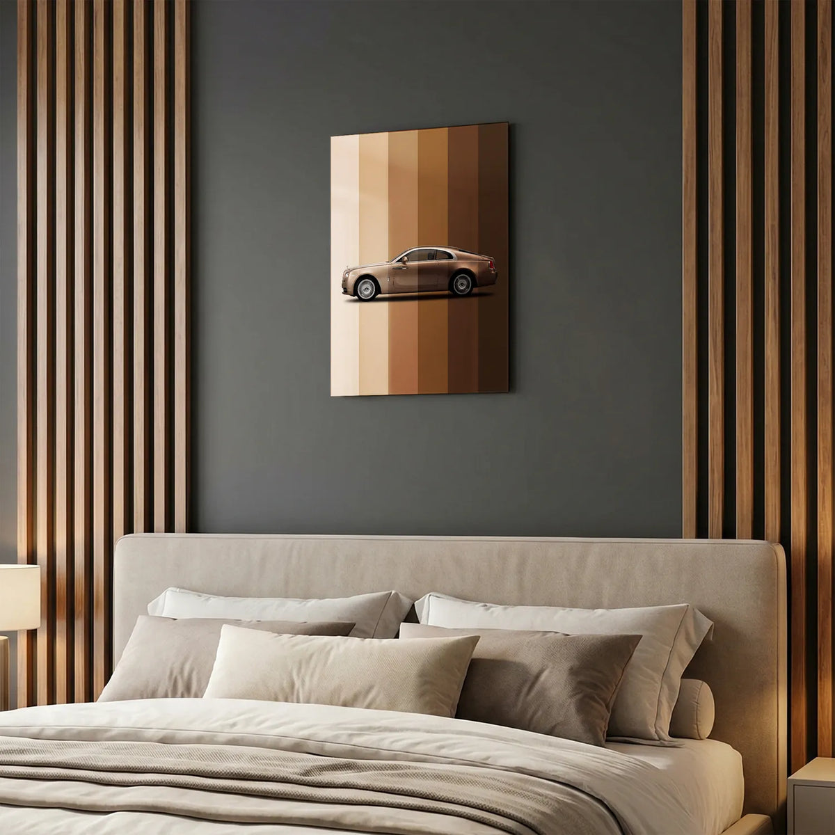 Tableau Rolls-Royce Wraith — Dégradé | en Métal Format A3