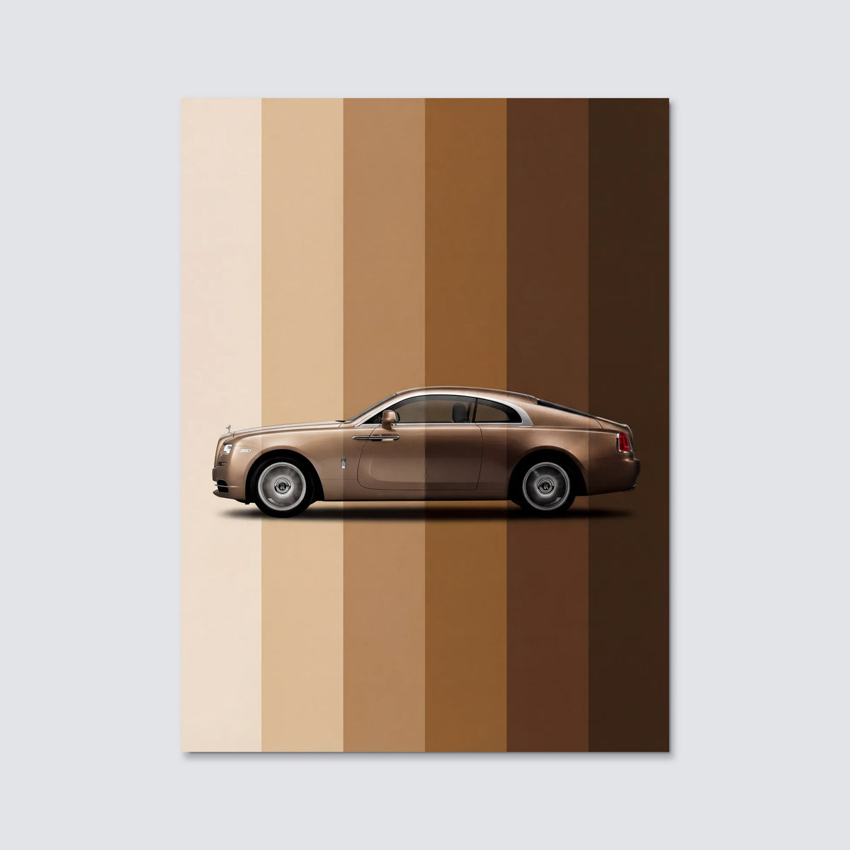 Tableau Rolls-Royce Wraith — Dégradé | en Métal Format A3