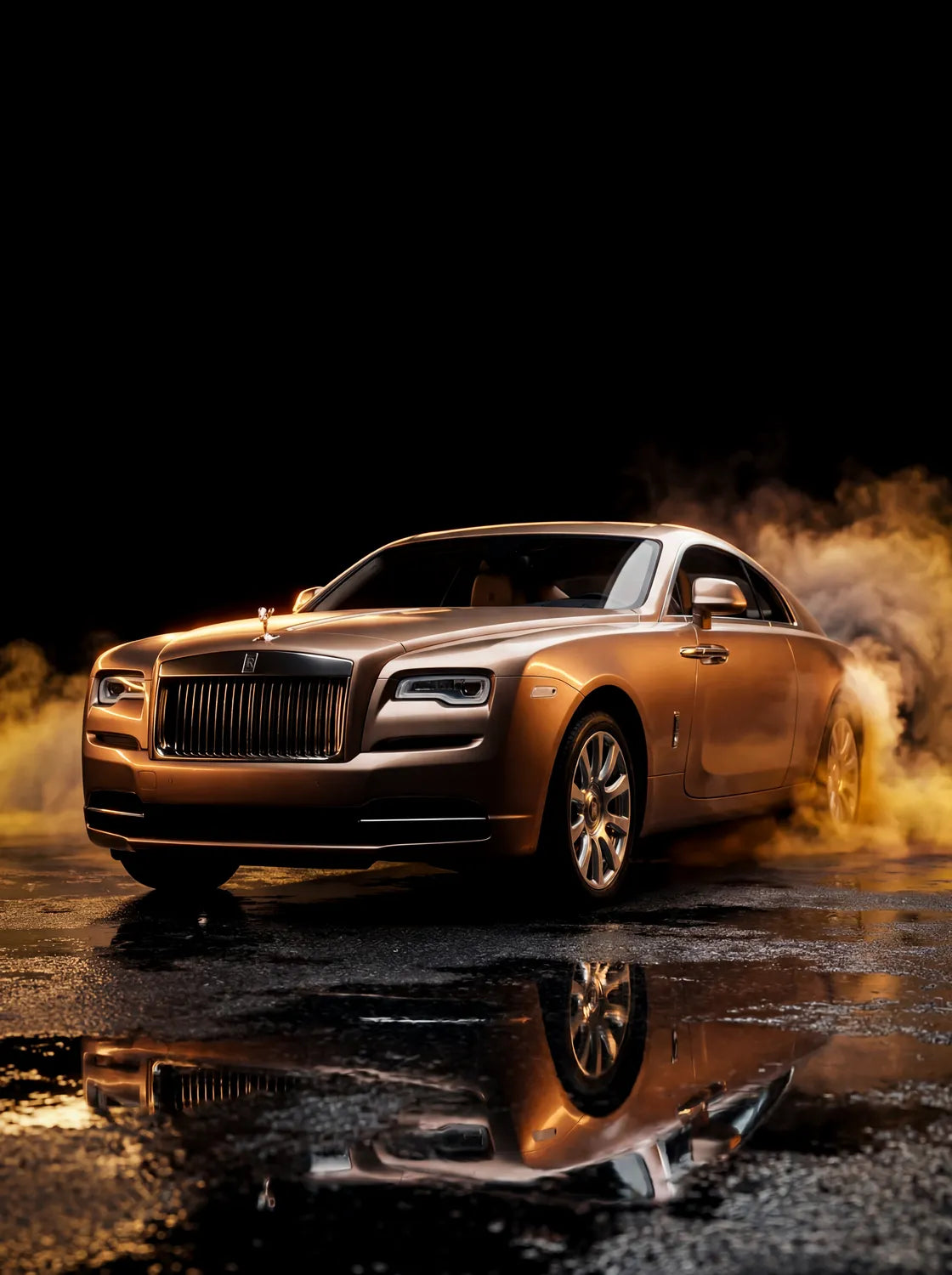 Tableau Rolls-Royce Wraith — Néon | en Métal Format A3