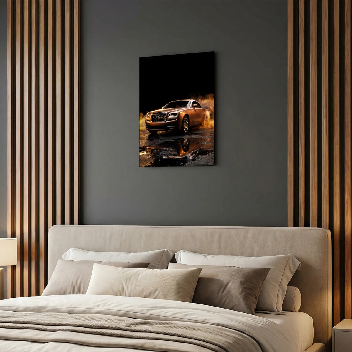Tableau Rolls-Royce Wraith — Néon | en Métal Format A3