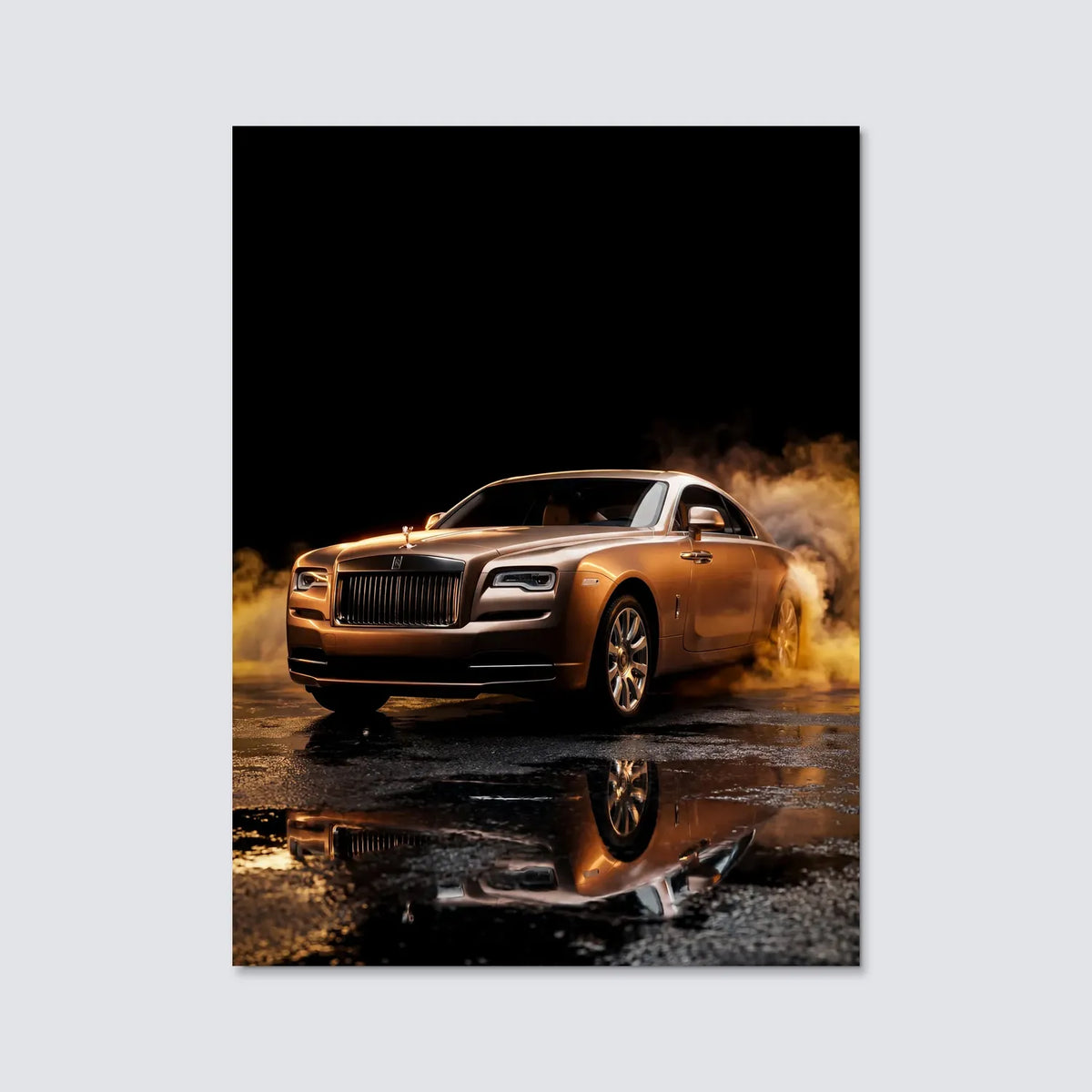 Tableau Rolls-Royce Wraith — Néon | en Métal Format A3